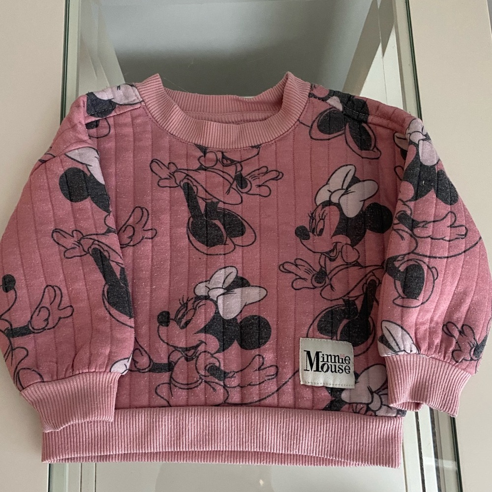 Baby Disney Pink Quilted Sweatshirt